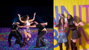 Eurovision: Δείτε την Μαρίνα Σάττι να δείχνει στην Κοντσίτα πώς να κουνάει το μαντήλι